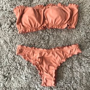 LA Hearts Mauve Scrunchy Bikini